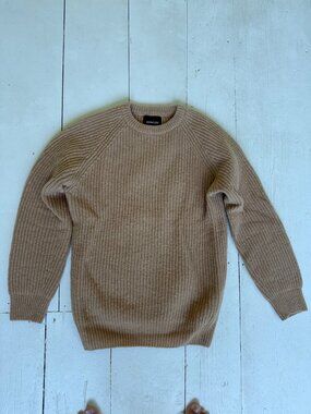 Howlin' Oatmeal Ribbed Wool Crewneck Sweater - Tagged L, Fits Like M
